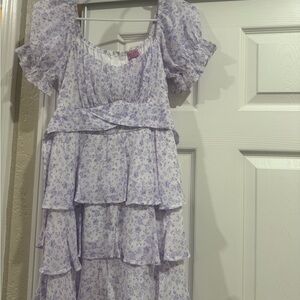 Francesca's Collections Lavender Floral Dress